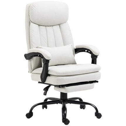 Ergonomické krémově bílé manažerské masážní kancelářské křeslo
