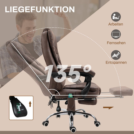 Ergonomická kancelářská židle s masáží, naklápěním a vyhříváním