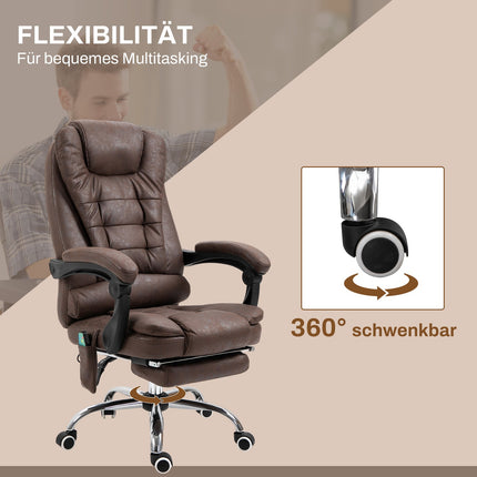 Ergonomická kancelářská židle s masáží, naklápěním a vyhříváním