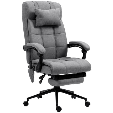 Ergonomická kancelářská židle s masáží a vyhříváním beder, šedá