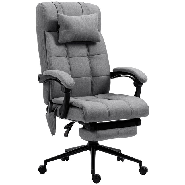 Ergonomická kancelářská židle s masáží a vyhříváním beder, šedá