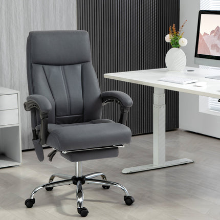 Ergonomická kancelářská židle, tmavě šedá, masážní a polohovací funkce