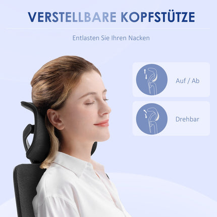 Kancelářská židle, síťovina, výškově nastavitelná, houpací, černá