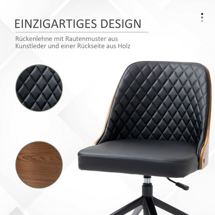 Ergonomická otočná židle k psacímu stolu, černá, výškově nastavitelná