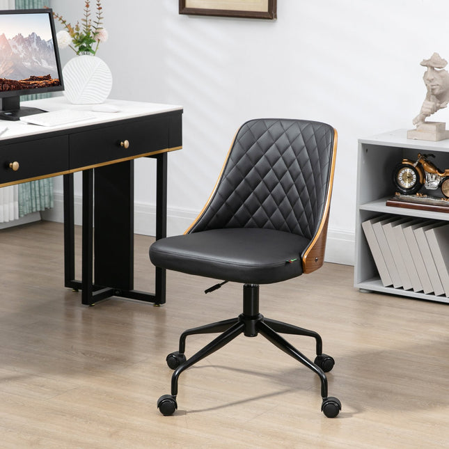 Ergonomická otočná židle k psacímu stolu, černá, výškově nastavitelná