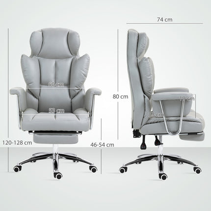 Ergonomická polohovací kancelářská židle, nastavitelná, s podnožkou