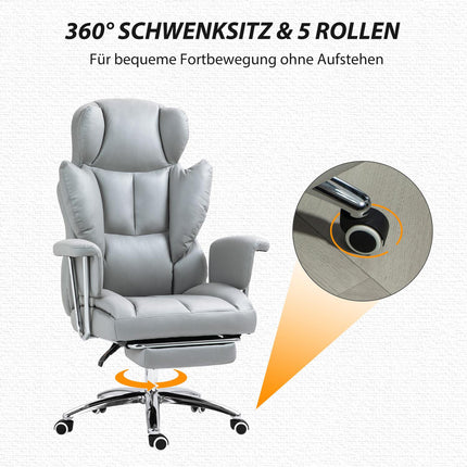 Ergonomická polohovací kancelářská židle, nastavitelná, s podnožkou