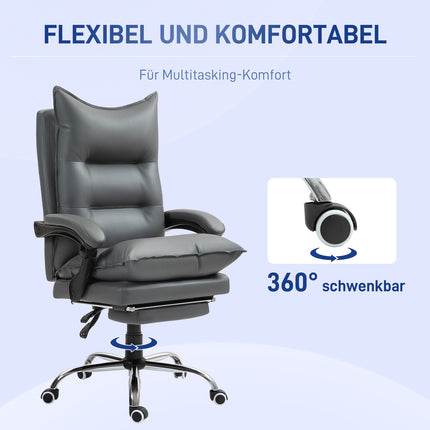 Ergonomická kancelářská židle, skládací a výškově nastavitelná, tmavě šedá