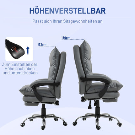 Ergonomická kancelářská židle, skládací a výškově nastavitelná, tmavě šedá