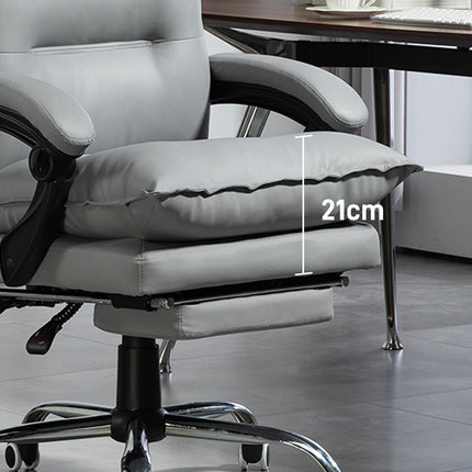 Ergonomická kancelářská židle s podnožkou, polohovací a polstrovaná