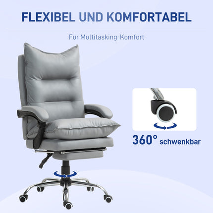 Ergonomická kancelářská židle s podnožkou, polohovací a polstrovaná