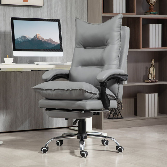 Ergonomická kancelářská židle s podnožkou, polohovací a polstrovaná