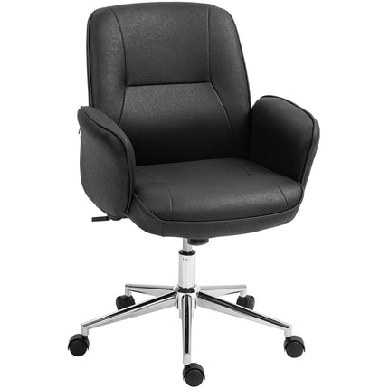 Ergonomická otočná kancelářská židle, výškově nastavitelná, černé mikrovlákno