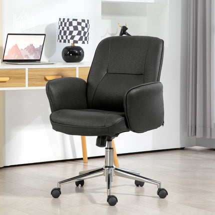 Ergonomická otočná kancelářská židle, výškově nastavitelná, černé mikrovlákno
