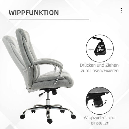 Ergonomická otočná kancelářská židle, polstrované područky, nastavitelná