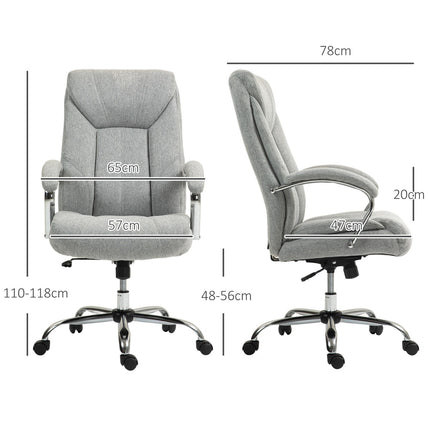 Ergonomická otočná kancelářská židle, polstrované područky, nastavitelná