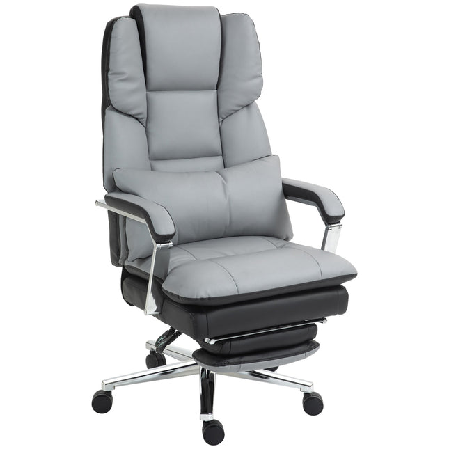 Ergonomická kancelářská židle, houpací, nosnost 180 kg, světle šedá kůže