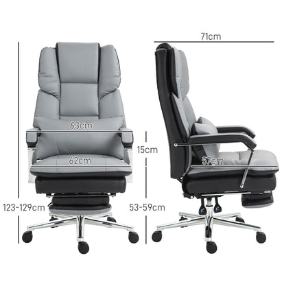 Ergonomická kancelářská židle, houpací, nosnost 180 kg, světle šedá kůže