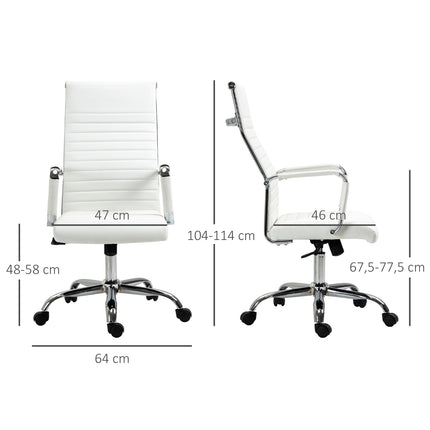 Ergonomická bílá kancelářská židle, otočná o 360°, nosnost 120 kg