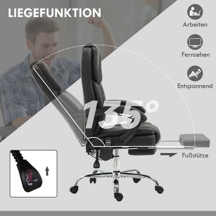 Ergonomická kancelářská židle s vibrační masáží a vyhříváním