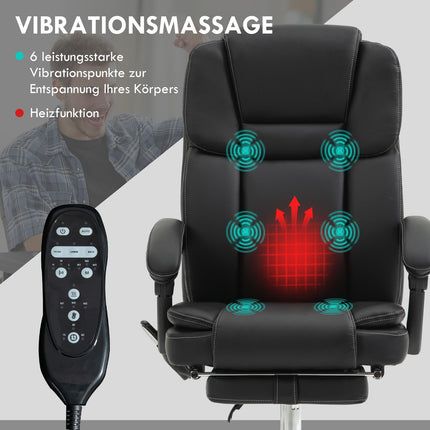 Ergonomická kancelářská židle s vibrační masáží a vyhříváním