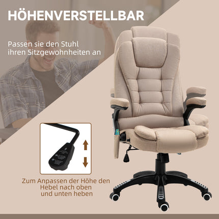 Ergonomická kancelářská židle s masáží, vyhříváním a odpočinkovou polohou