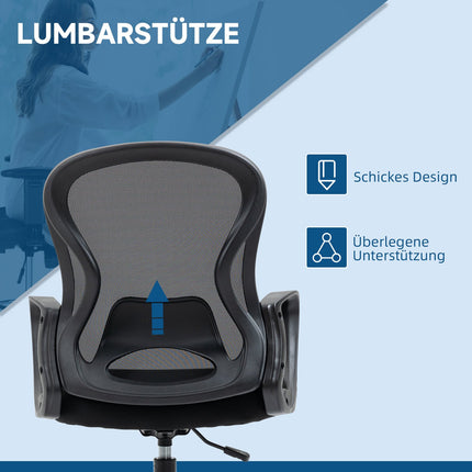 Ergonomická nastavitelná kancelářská židle – černá, nosnost 120 kg