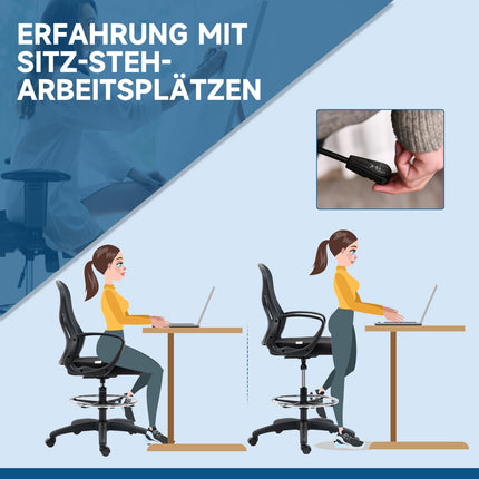 Ergonomická nastavitelná kancelářská židle – černá, nosnost 120 kg
