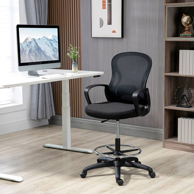 Ergonomická nastavitelná kancelářská židle – černá, nosnost 120 kg