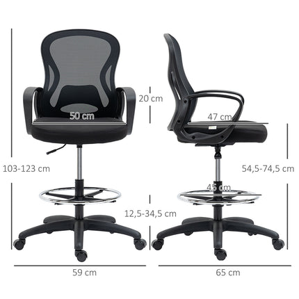 Ergonomická nastavitelná kancelářská židle – černá, nosnost 120 kg