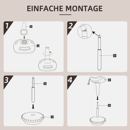 Ergonomická otočná kancelářská stolička, nastavitelná 68.5-83.5 cm, hnědá