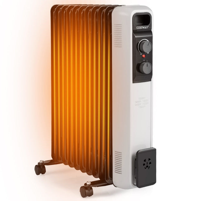 Ölradiator Elektroheizung mit 3 Heizstufen 49 x 24 x 62 cm schwarz