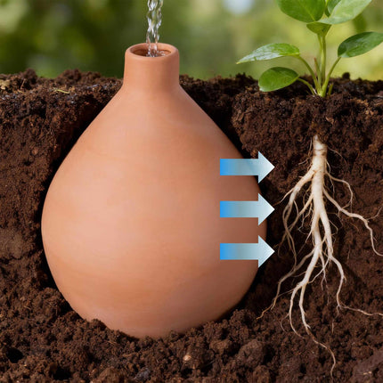 Olla Bewässerungstopf, 3L, poröser Ton, wassersparend