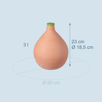 Olla Bewässerungstopf, 3L, poröser Ton, wassersparend