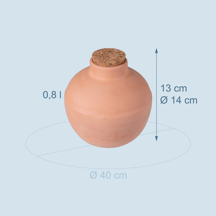 Zavlažovací sada olla, 800 ml, 3 ks, keramické nádoby