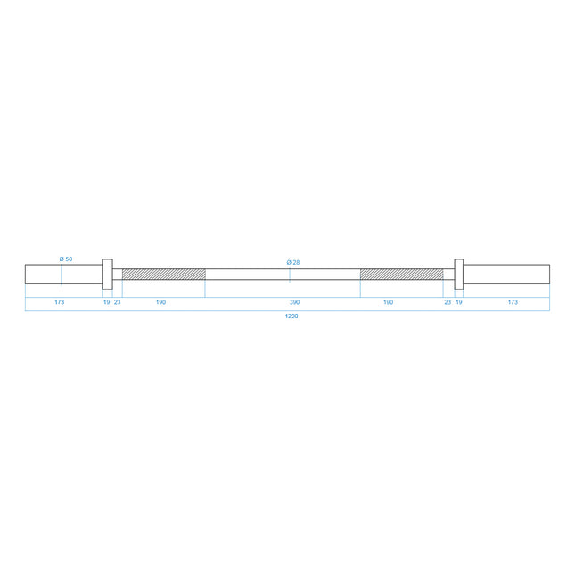 Olympijská osa 160 cm s objímkami Lock Jaw