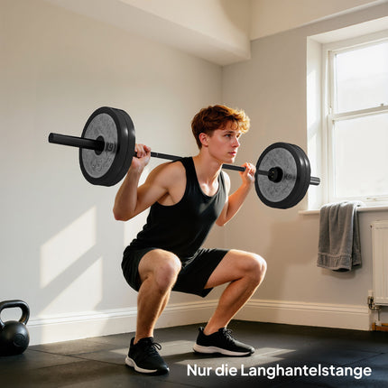 Olympijská osa, 180 cm ocel, nosnost 200 kg, černá
