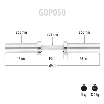 Olympijská osa 50 cm, průměr 50 mm