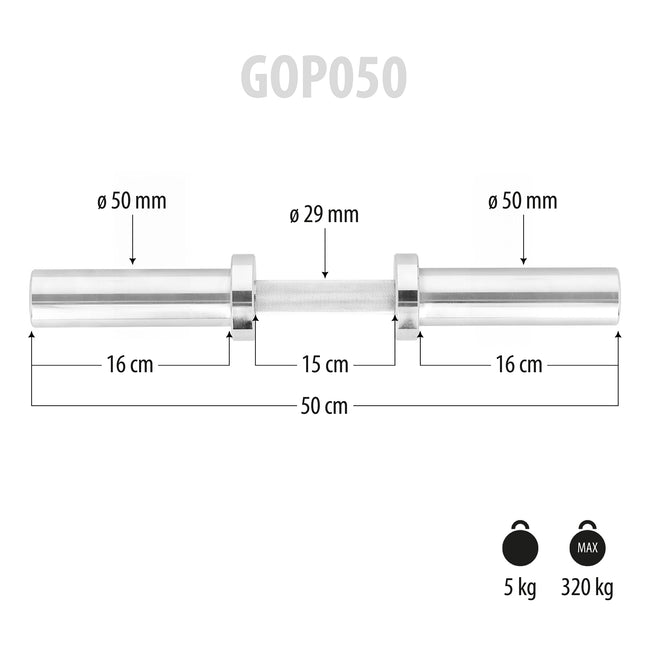 Olympijská osa 50 cm, průměr 50 mm