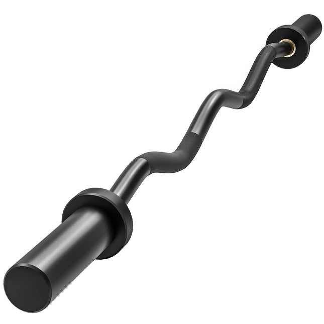 Olympijská bicepsová osa, objímky 5 cm, ocel, nosnost 100 kg