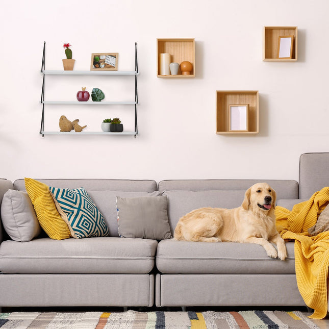Open wandplank met 3 planken