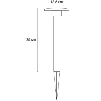 Sloupkové svítidlo Orbit 35 cm