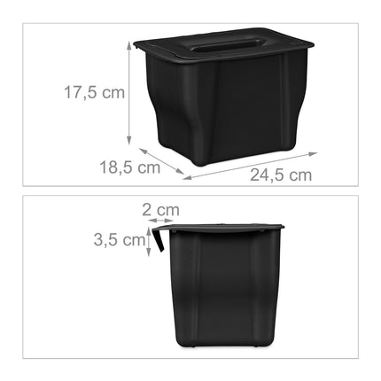 Kuchyňský koš na bioodpad 5 l, černý