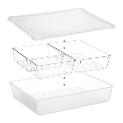Organizér box se 3 vyjímatelnými přihrádkami