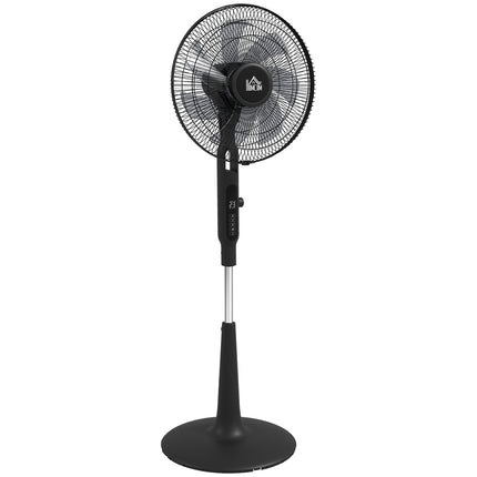 Oscilační stojanový ventilátor s dálkovým ovládáním, 28 rychlostí, časovač