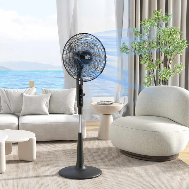 Oszillierender Standventilator mit Fernbedienung, 28 Geschwindigkeiten, Timer