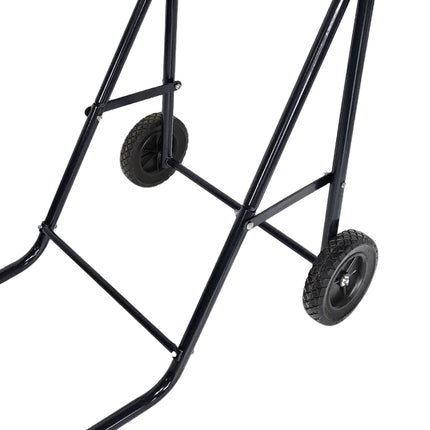 Stojan na přívěsný motor, ocel a dřevo, nosnost 100 kg