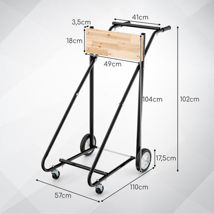 Stojan na přívěsný motor s kolečky, nosnost 150 KG
