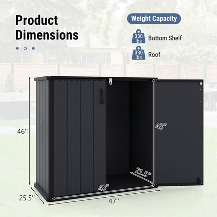 Venkovní úložný box 23.5 Cu.ft černý, uzamykatelný a vodotěsný