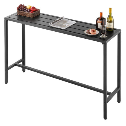 Outdoor Bar Table 140 x 37.5 cm, Waterproof Steel Frame